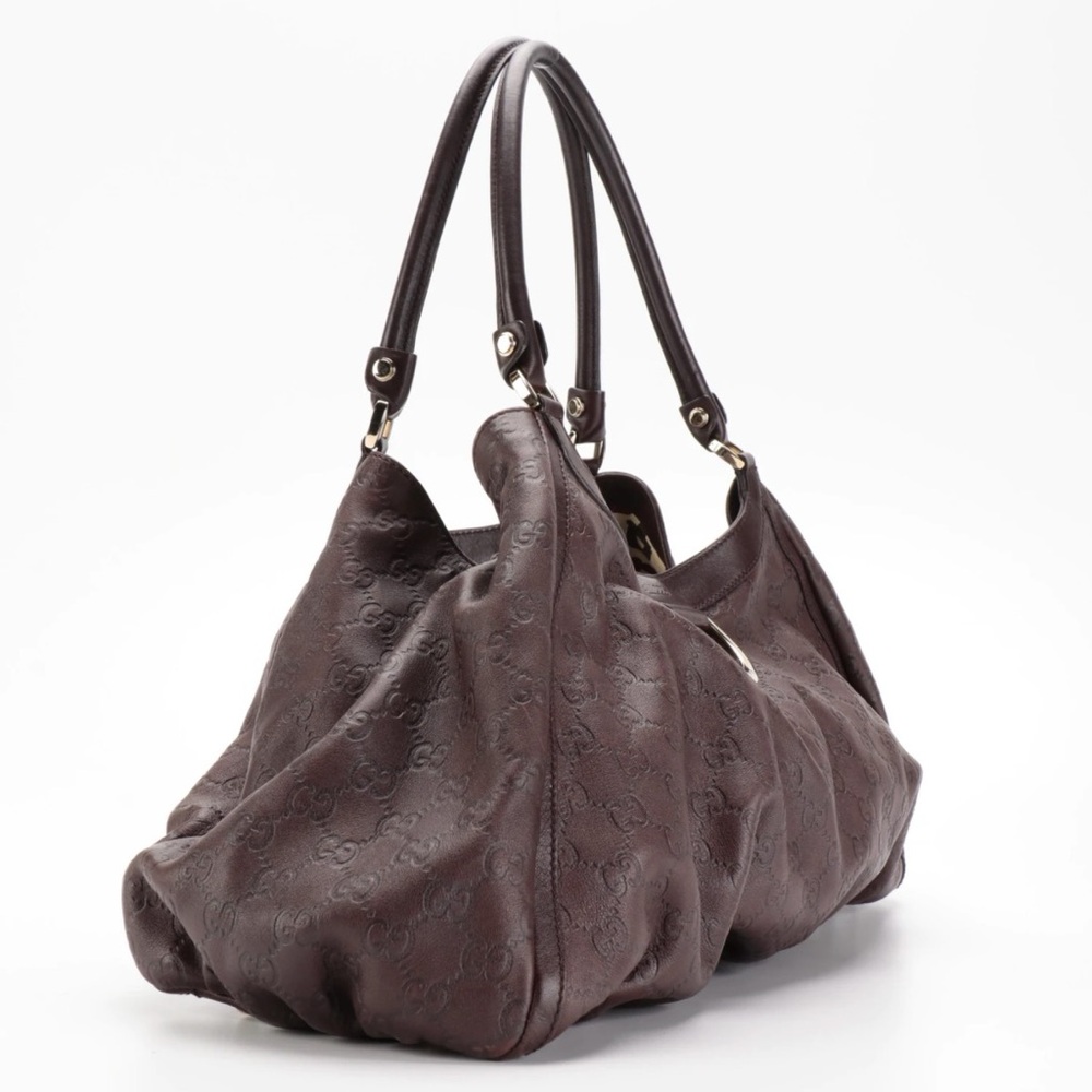 Gucci Abbey D-Ring Large Hobo Bag Brown Guccisma Leather - Picture 5 of 13